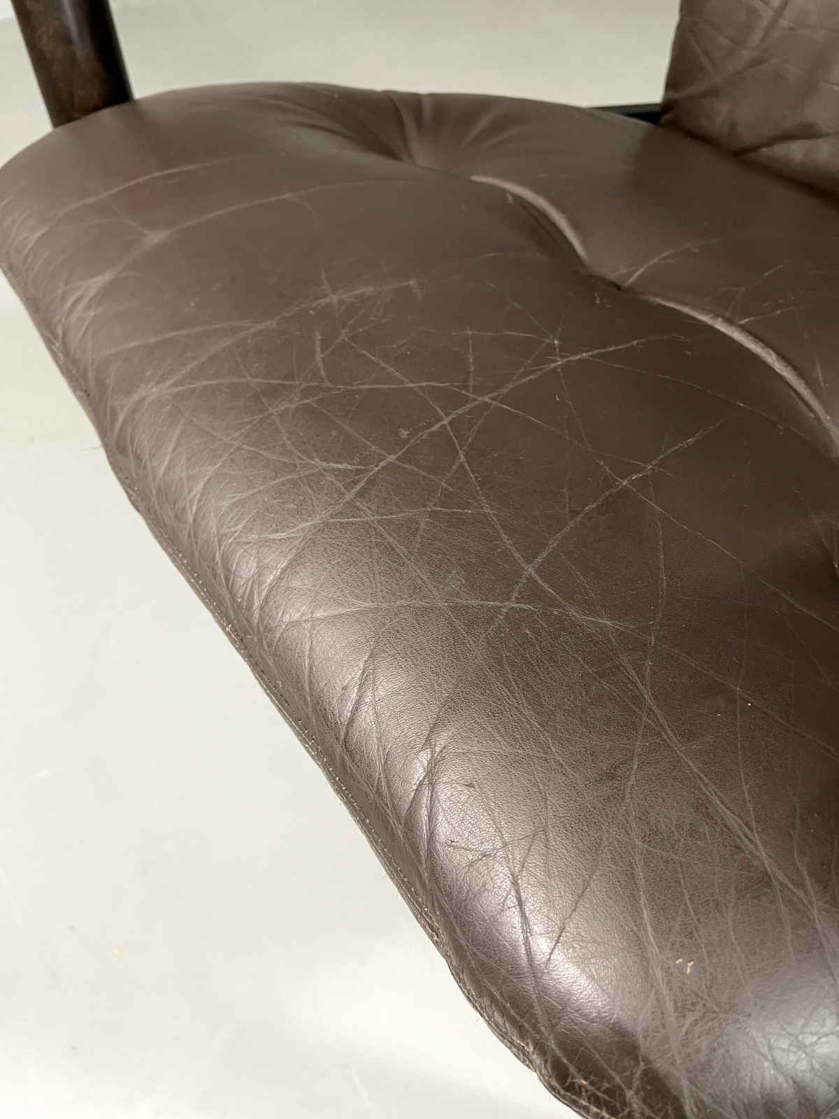 Vintage Danish Lounge Chair Brown Leather Jeki Gehl Retro MCM EB6082 MNOR15