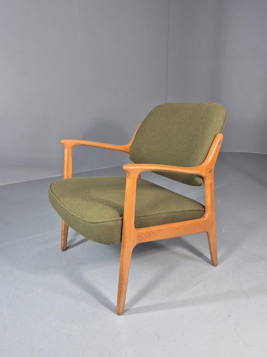 Vintage Swedish Lounge Chair New `upholstery 1960s Original Retro EB11737 MNOR0