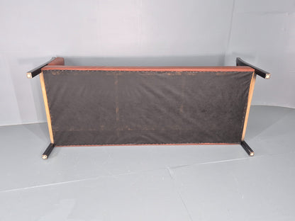 Vintage 3 Seat Sofa Reddy Brown Leather Stouby Denmark 1980s Retro EB10538 M3SS10