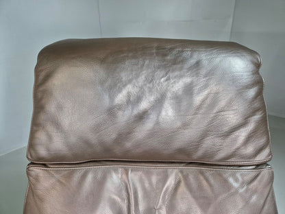 Vintage Danish Swivel Lounge Chair Footstool Brown Leather Retro EB7507 MSWI - UKDK FURNITURE