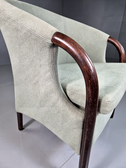 Vintage Danish Lounge Chair Green Faux Suede Stouby 1980s MCM Retro EB7185 MNOR8