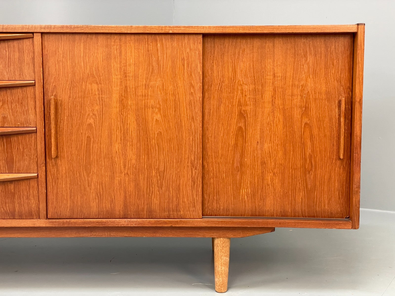 Vintage Teak Sideboard 1960s Midcentury Drawers Shelving Storage EB10945 MWOO3