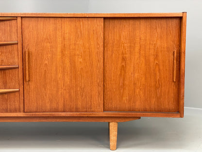 Vintage Teak Sideboard 1960s Midcentury Drawers Shelving Storage EB10945 MWOO3