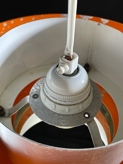 Mid Century Pendant Light Trava Orange Light Plastic Detail EB5082 LCLS5