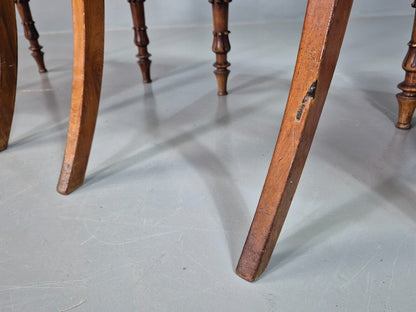 3 Vintage Dining Chairs Mahogany Frame Victorian Antique EB7814 VDIN - UKDK FURNITURE