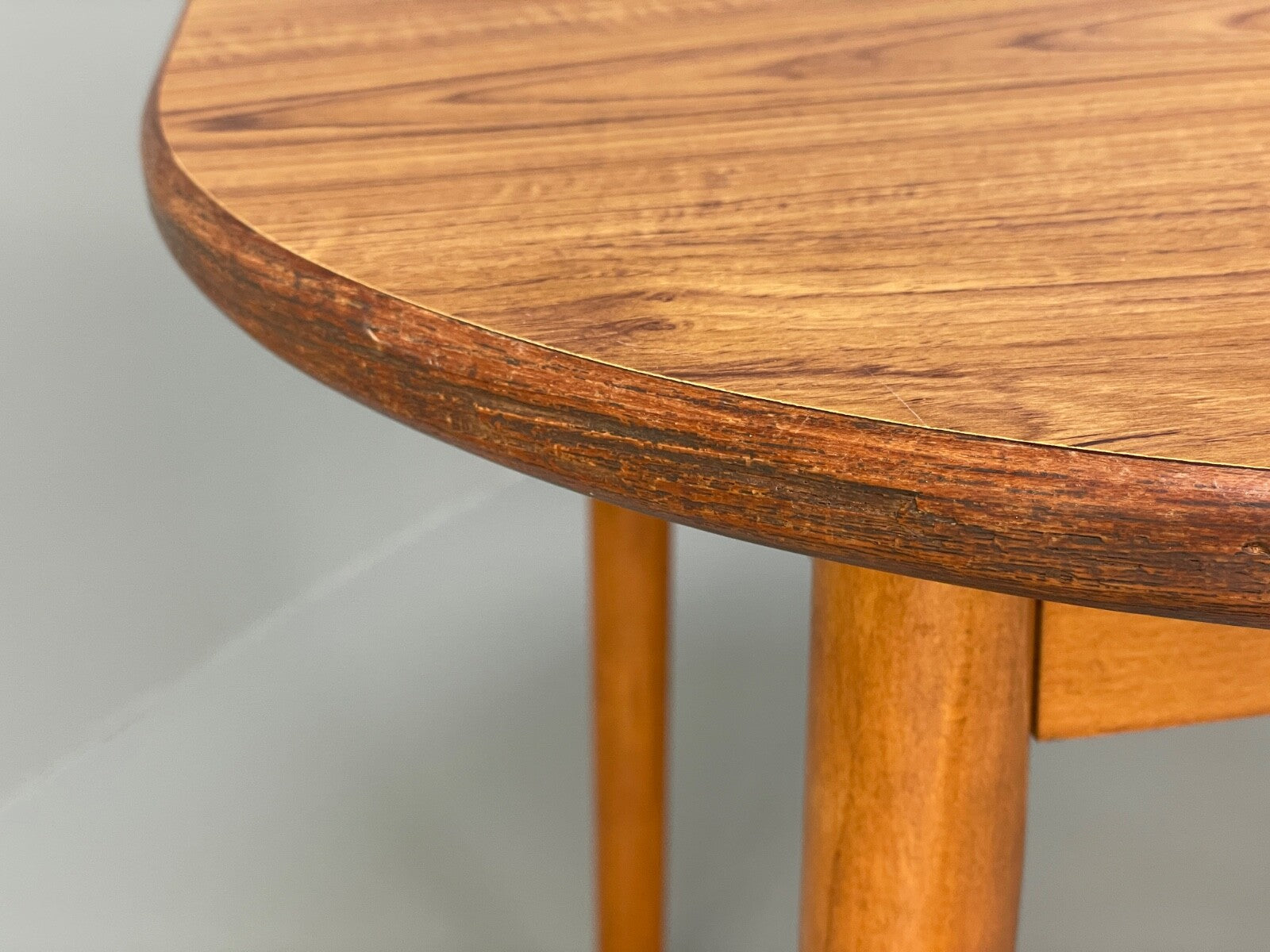 Vintage 1960s Dining Table Formica Beech Mid Century By P I Dinette EB9823 MWOO - UKDK FURNITURE