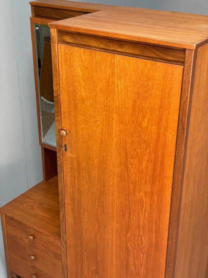 Vintage Teak Storage Unit Drawers Wardrobe Shelving 1960s Nathan EB11040 MWOO4