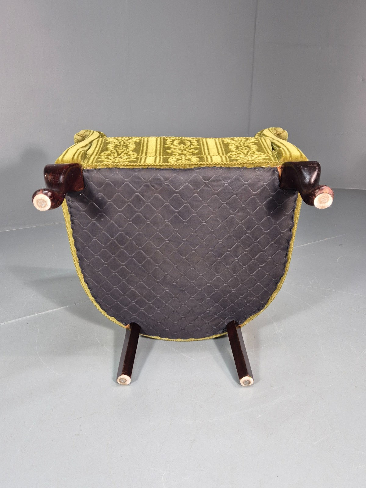 Vintage Art Deco Danish Tub Chair Green Moquette 1940s  EB10775 VCLO16