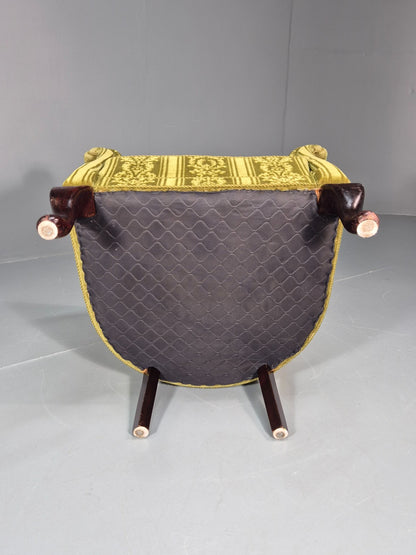 Vintage Art Deco Danish Tub Chair Green Moquette 1940s  EB10775 VCLO16