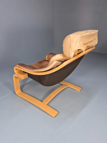 Vintage Danish Skippers Bentwood and Leather Apollo Lounge Chair EB9245 MBEN - UKDK FURNITURE