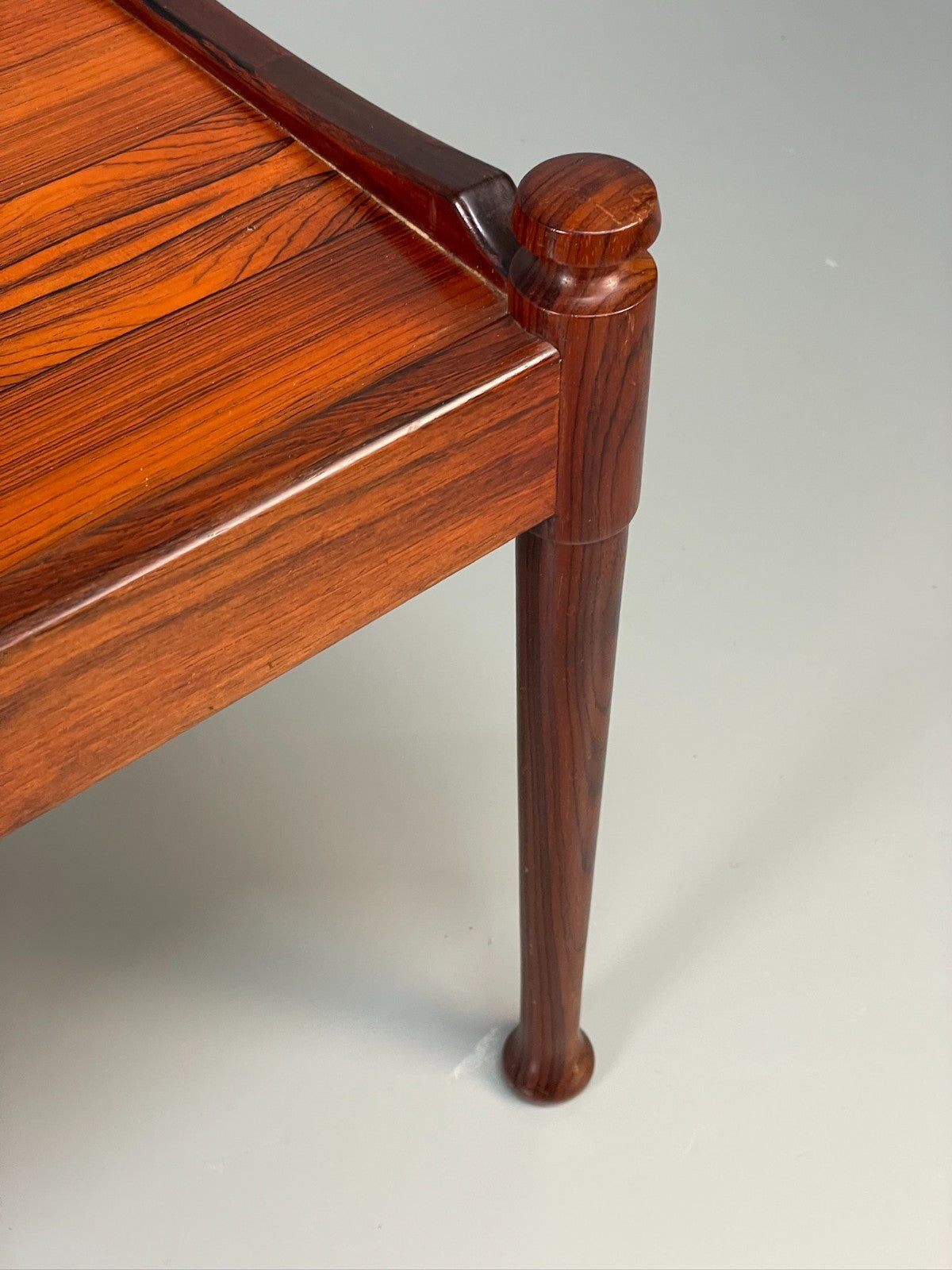 Vintage Danish Side Table - 1960s Mid Century Dark Wood EB10834 MWOO4