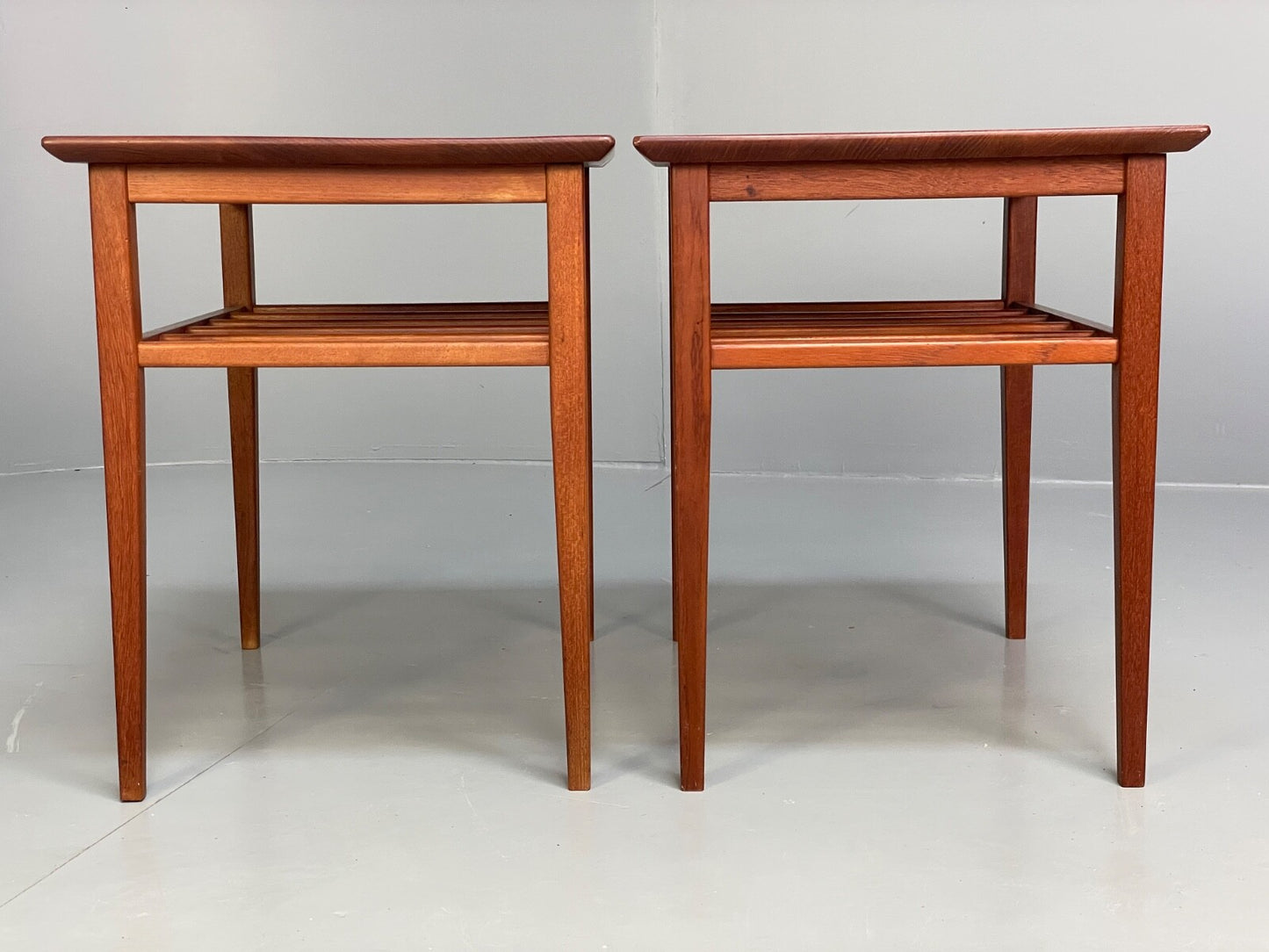 Vintage Solid Teak Bedside Tables Danish 1960s Mid Century EB9825 MWOO - UKDK FURNITURE