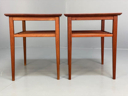 Vintage Solid Teak Bedside Tables Danish 1960s Mid Century EB9825 MWOO - UKDK FURNITURE