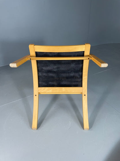 Vintage Danish Lounge Chair Brown Leather Bentwood Stouby Retro MCM EB6648 MBEN14