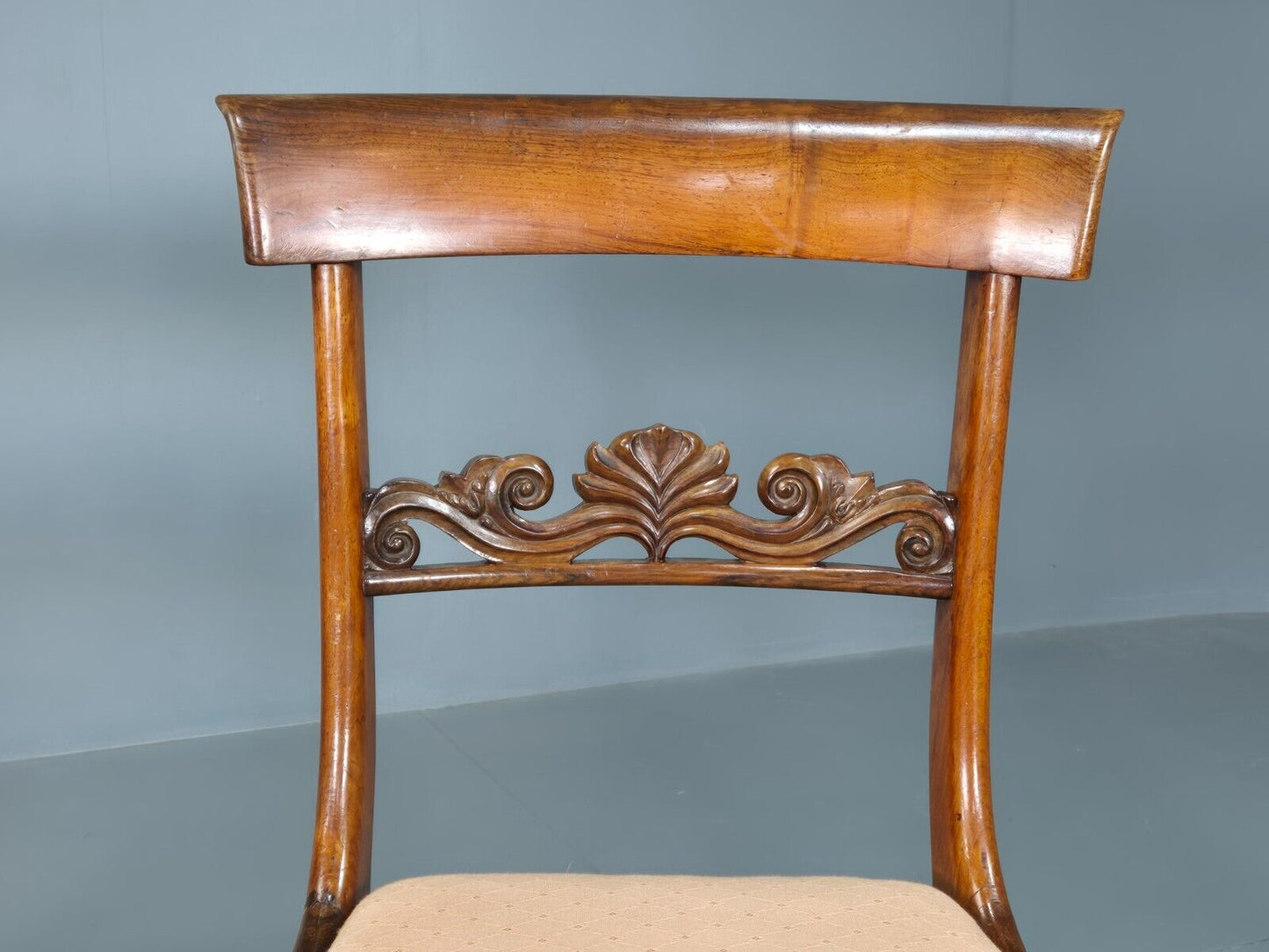 3 Vintage Dining Chairs Mahogany Frame Victorian Antique EB7814 VDIN - UKDK FURNITURE