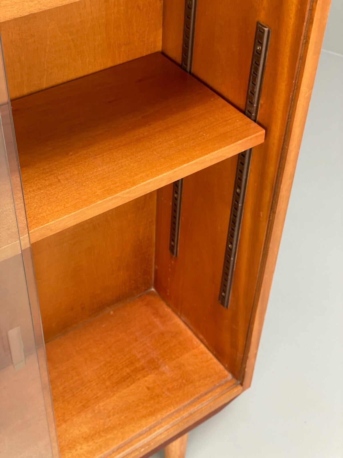 Vintage Teak Glazed Bookcase By Criterion 1960s Mid Century EB9818 MWOO - UKDK FURNITURE