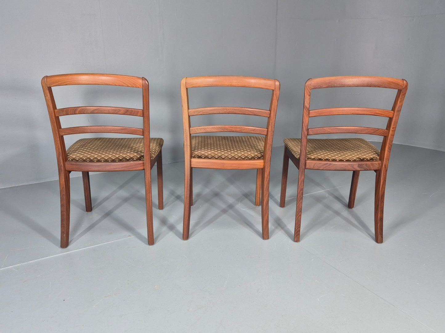 3 G Plan Dining Chairs Teak Frame Original Upholstery 1970s Retro  EB11573 MDIN10