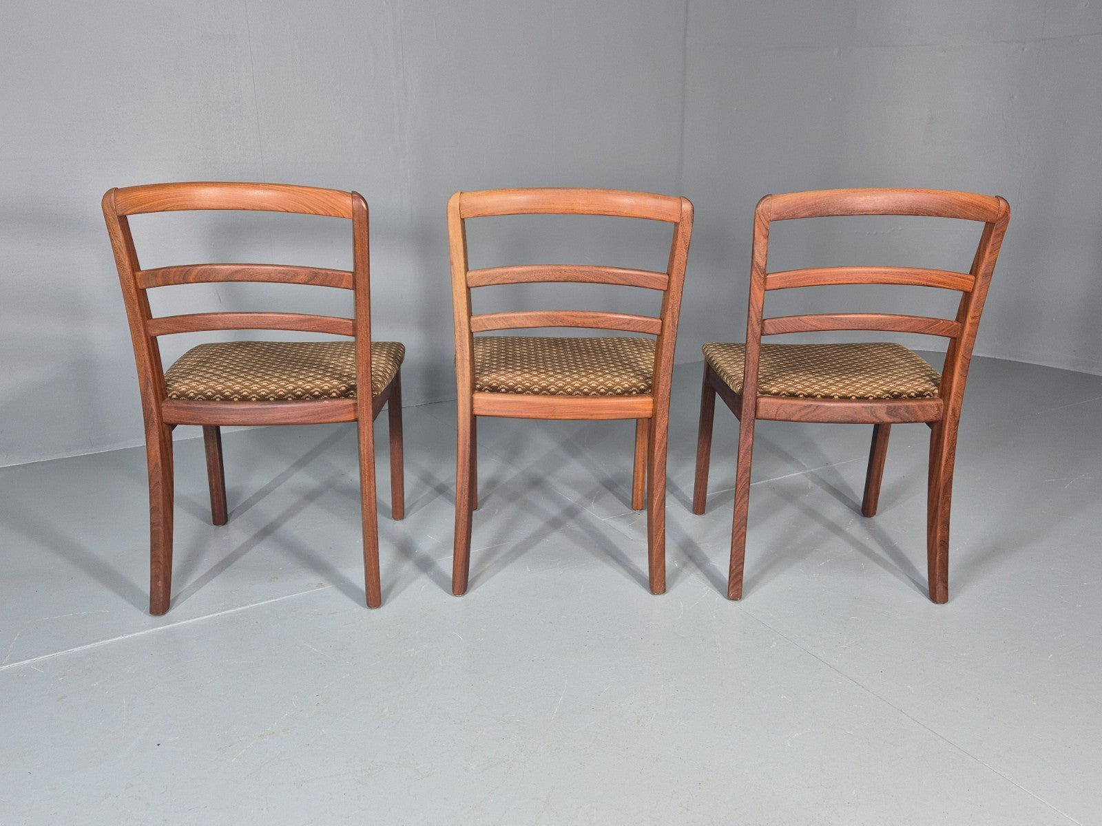 3 G Plan Dining Chairs Teak Frame Original Upholstery 1970s Retro  EB11573 MDIN10