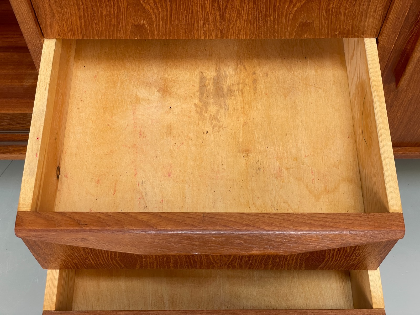 Vintage Teak Sideboard 1960s Midcentury Drawers Shelving Storage EB10945 MWOO10