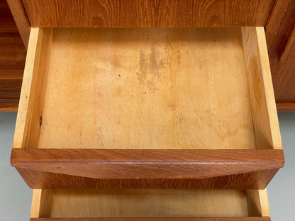 Vintage Teak Sideboard 1960s Midcentury Drawers Shelving Storage EB10945 MWOO10