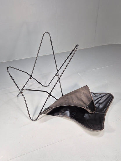 Vintage Black Leather Butterfly Chair 1970s Vintage Retro. EB9320 MNOR - UKDK FURNITURE