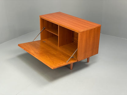 Vintage Teak Media Unit Drop Door Cabinet By Beaver & Tapley EB9743 MWOO - UKDK FURNITURE