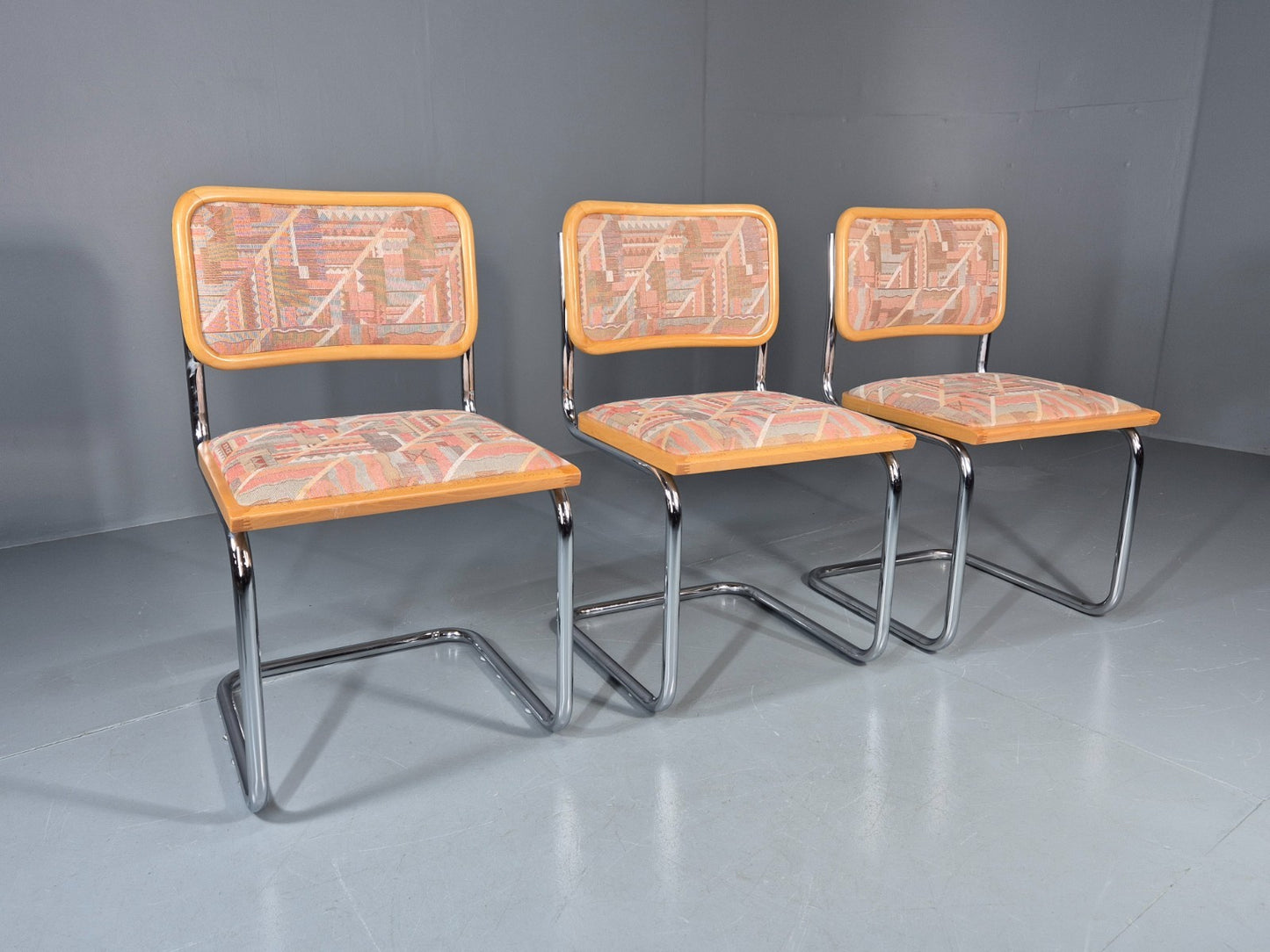 3 Cesca Dining Chairs Marcel Breuer Bauhaus Classic 1980s Retro EB11208 MDIN0