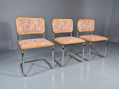 3 Cesca Dining Chairs Marcel Breuer Bauhaus Classic 1980s Retro EB11208 MDIN0