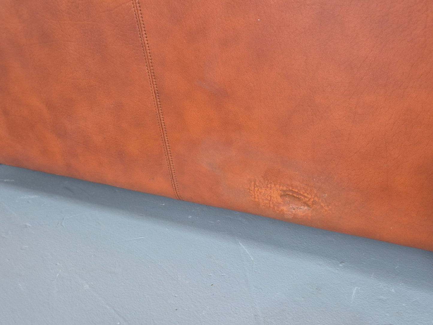 Vintage Danish 3 seater Settee 1970s Danish Tan Leather Retro MCM EB11638 M3SS16