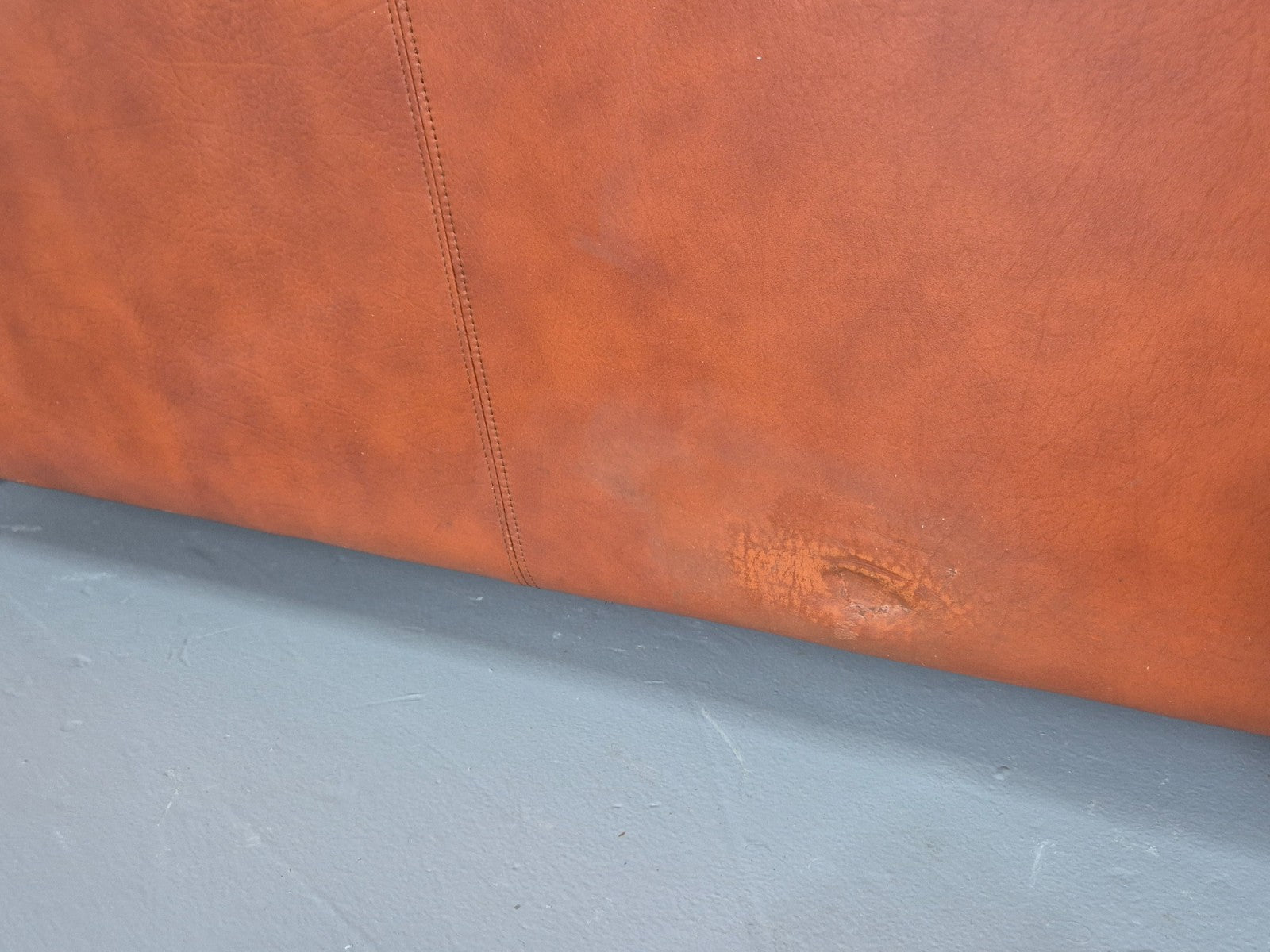 Vintage Danish 3 seater Settee 1970s Danish Tan Leather Retro MCM EB11638 M3SS16