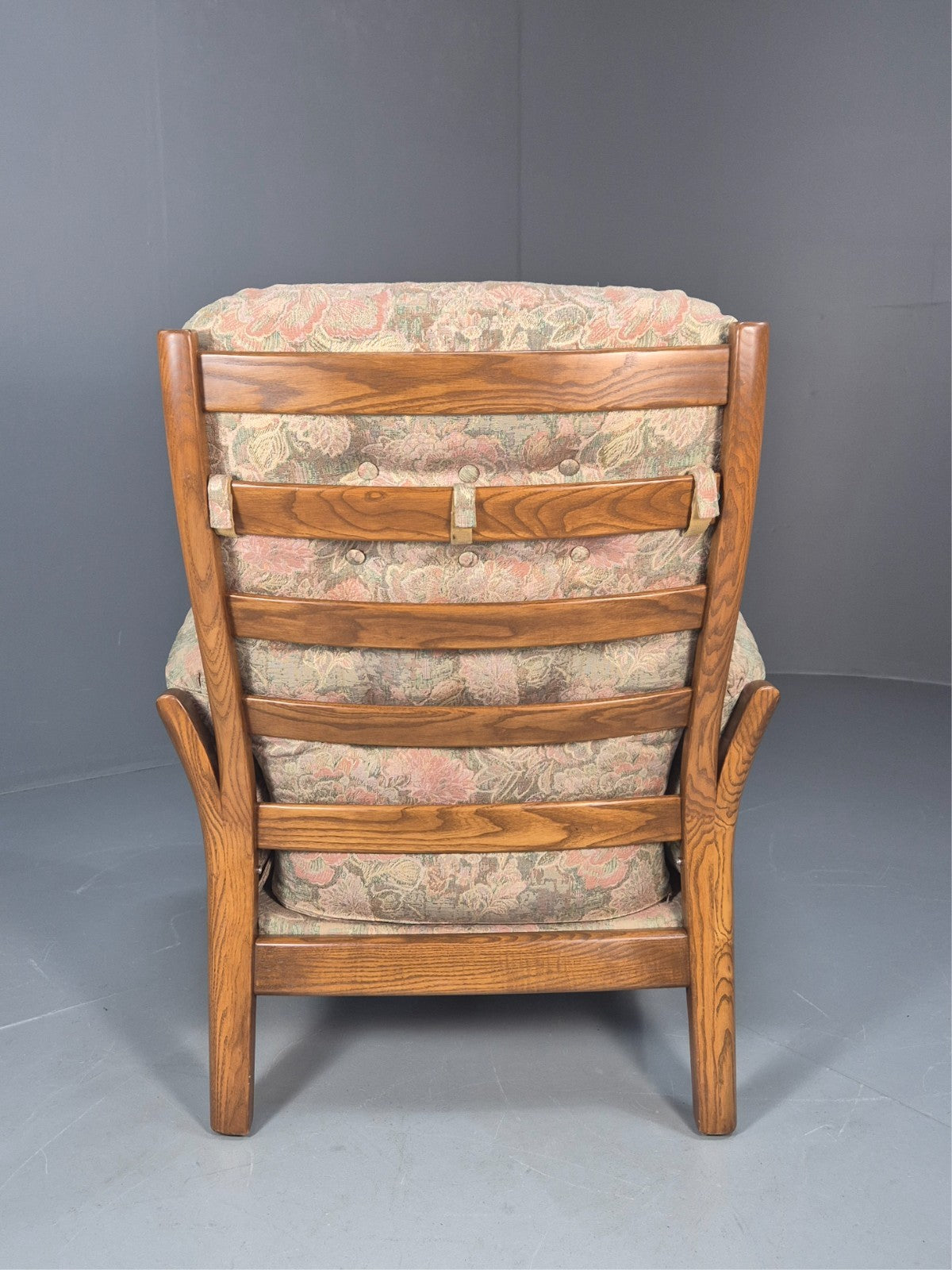Vintage Ercol Lounge Chair Saville Model 1980s Fabric Upholstery EB9792 MNOR - UKDK FURNITURE