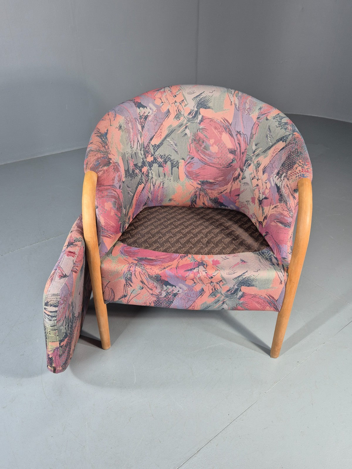 Vintage Tub Chair Stouby Multicoloured Danish Retro 1980s EB11347 MNOR4