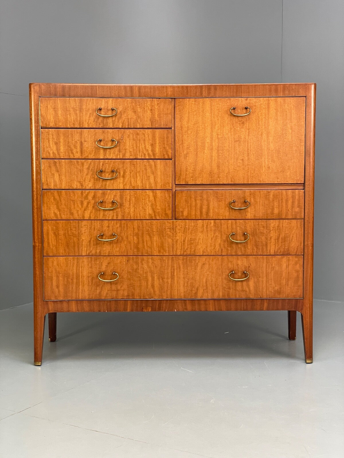 Vintage 1950s Chest Of Drawers Jewelery Display Brass Mahogany EB9761 MWOO - UKDK FURNITURE