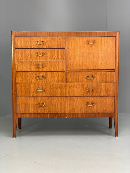 Vintage 1950s Chest Of Drawers Jewelery Display Brass Mahogany EB9761 MWOO - UKDK FURNITURE