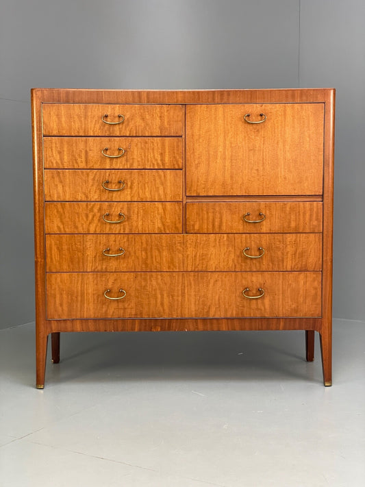 Vintage 1950s Chest Of Drawers Jewelery Display Brass Mahogany EB9761 MWOO - UKDK FURNITURE