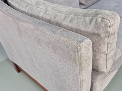 Vintage Danish 2 Seat Sofa Lilac Faux Suede 1980s Retro MCM EB3236 M2SS - UKDK FURNITURE