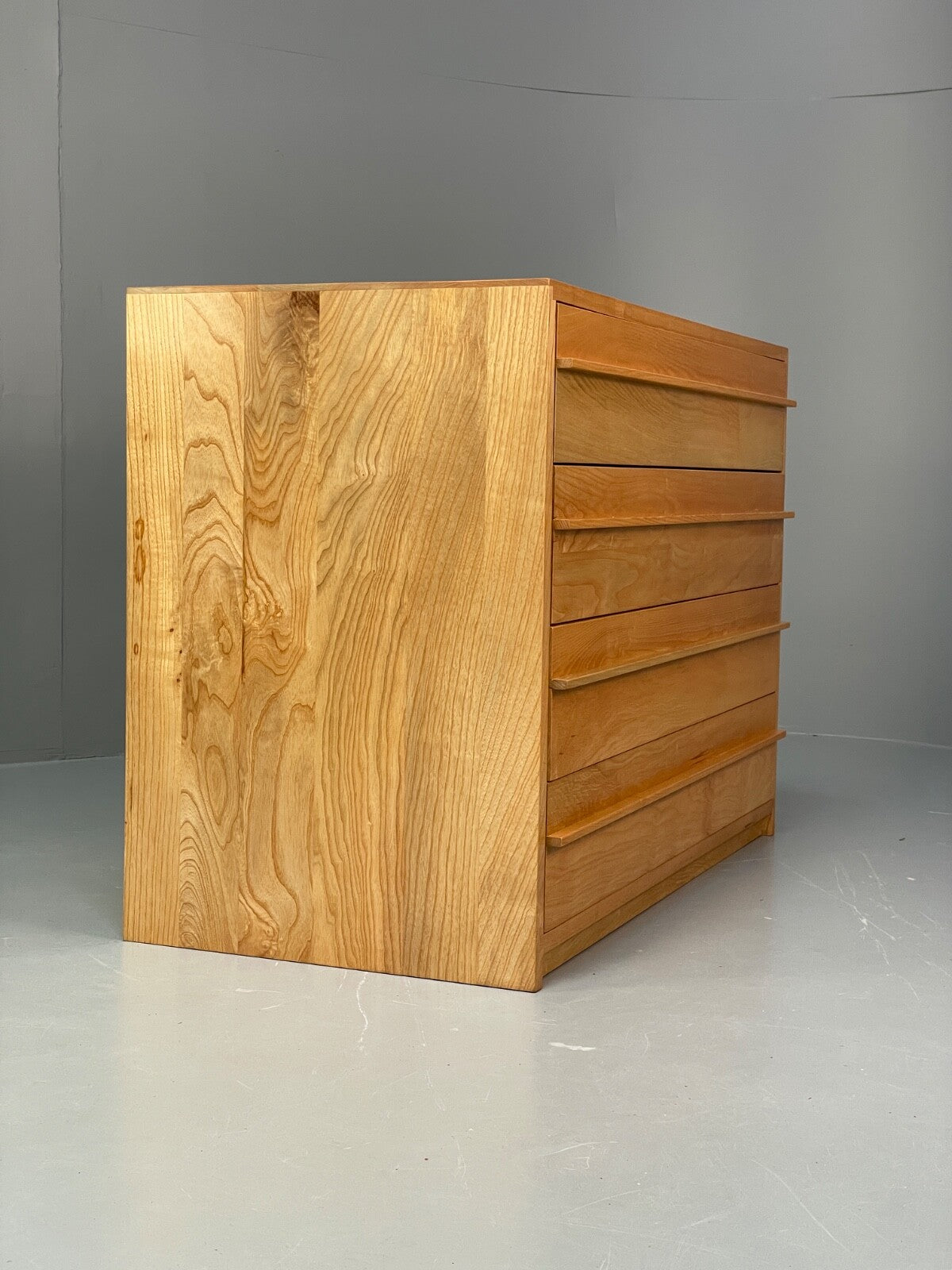 Solid Ash Chest Of Drawers With Mid Century Styled Handles Modern EB9724 MWOO - UKDK FURNITURE