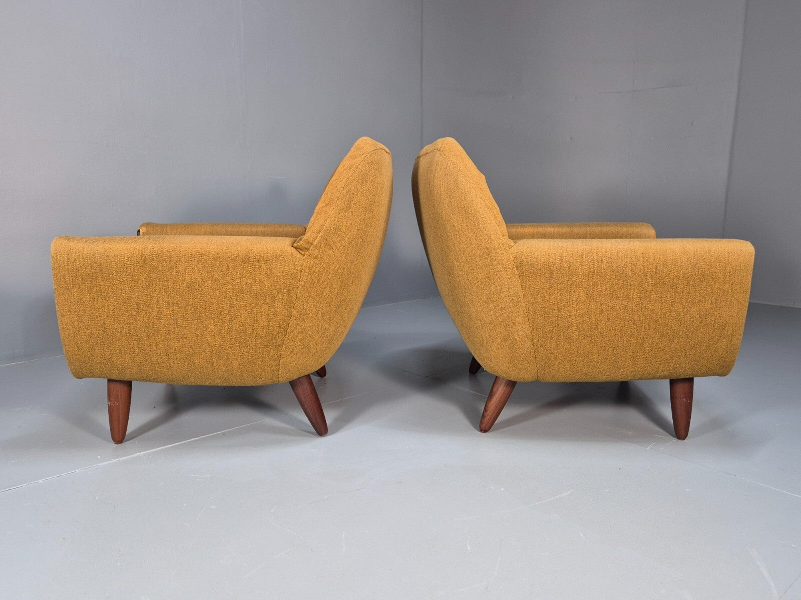 2 Vintage Danish 1960s Lounge Chairs Thams Reupholstery 1960s MCM EB9561 MNOR - UKDK FURNITURE