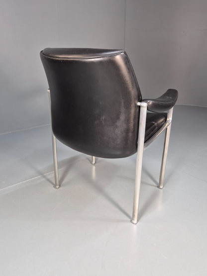 Roder Sohne Leather and Aluminium Boardroom Chair 1960s Retro MCM EB10644 MNOR7