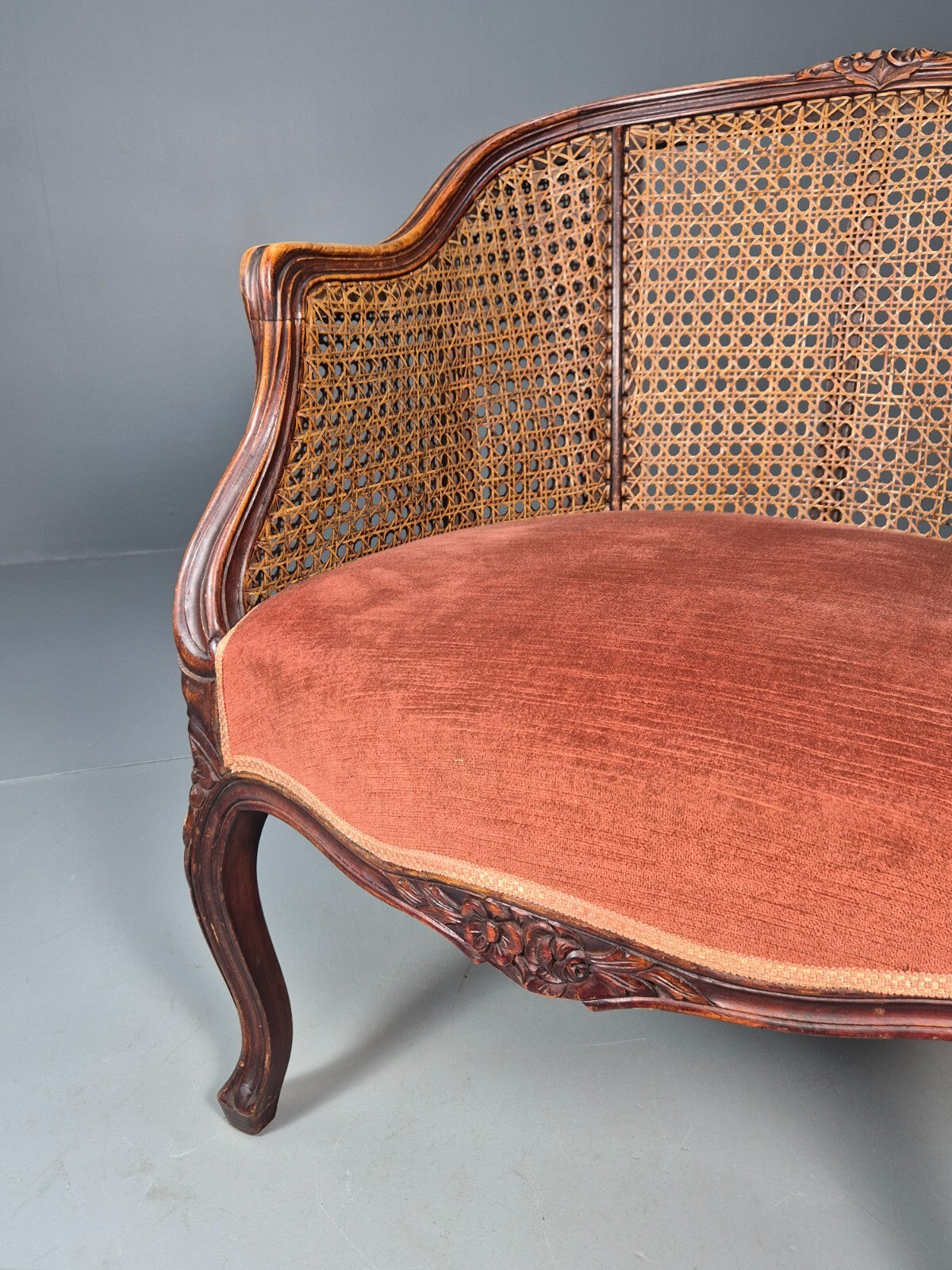 Vintage Danish Rococo Style Bergere Tub Chair 1950s Retro EB9611 VBER - UKDK FURNITURE