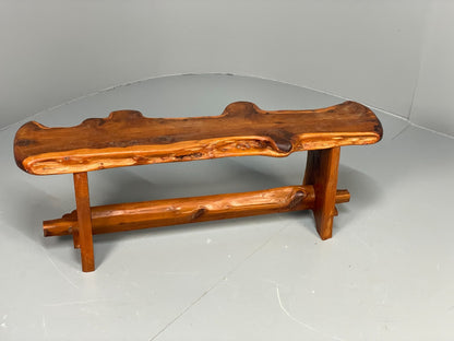Natural Live Edge Bench Chunky Solid Organic Design EB11066 MWOO13