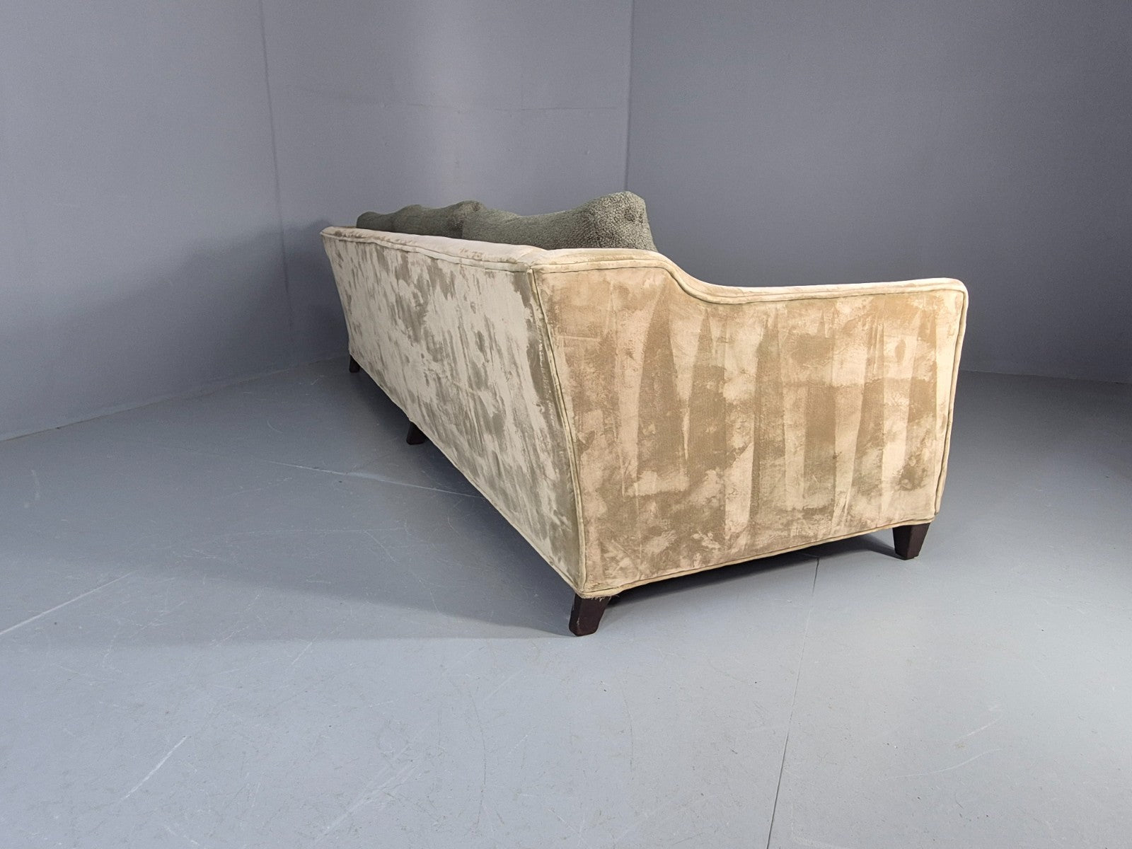 Vintage 4 Seater Settee Velvet and Wool Upholstery Modern Design EB11669 M4SS12
