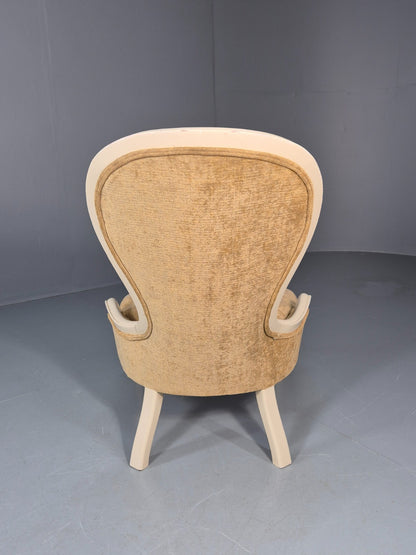 Antique Balloon Back Saloon Chair Victorian Nursing Chair  EB11221 VCLO11