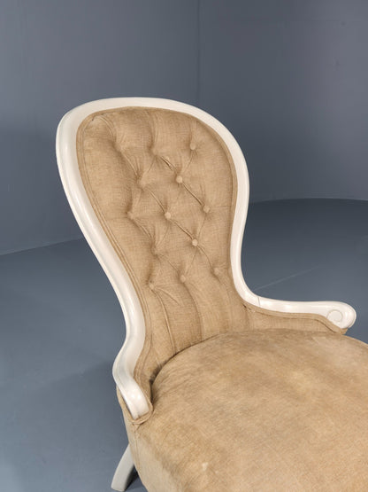 Antique Balloon Back Saloon Chair Victorian Nursing Chair  EB11221 VCLO6