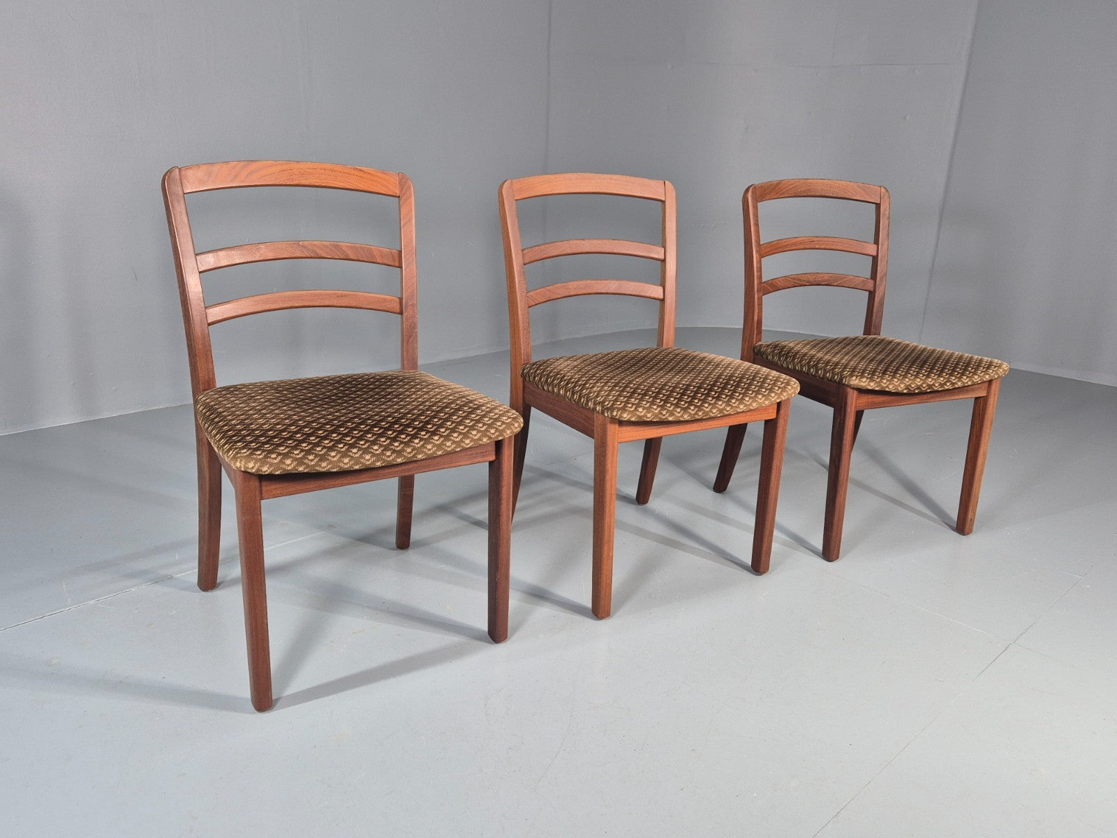 3 G Plan Dining Chairs Teak Frame Original Upholstery 1970s Retro  EB11573 MDIN0