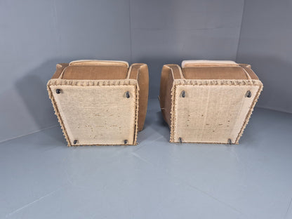 1970s Luxury Lounge Chairs Lowback and Wingback Gold Velour Retro  EB10631 VCLO13