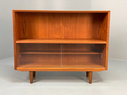 Vintage Danish Teak Bookcase By Svend Aage Rasmussen Glass Doors EB10942 MWOO0