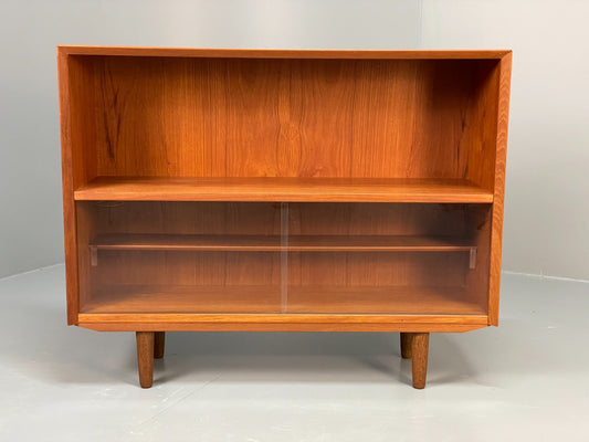 Vintage Danish Teak Bookcase By Svend Aage Rasmussen Glass Doors EB10942 MWOO0