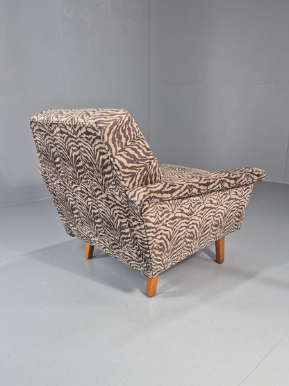 Mid Century Lounge Chair 1960s Danish Vintage with New Upholstery EB11534 MNOR12