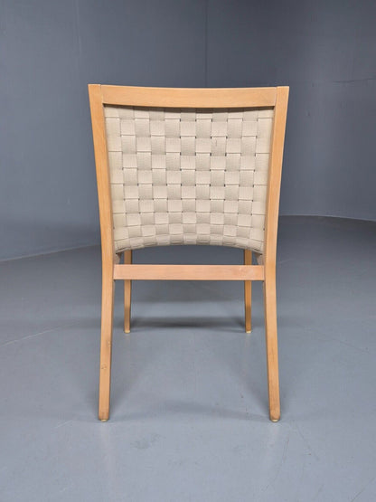 Vintage Danish Dining Chair Cream Canvas Finn Ostergaard Retro MCM EB8282 MDIN - UKDK FURNITURE